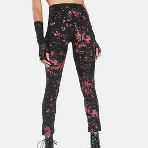 Punk Rave Insurrection Leggings Ripped Leggings Size 2XL